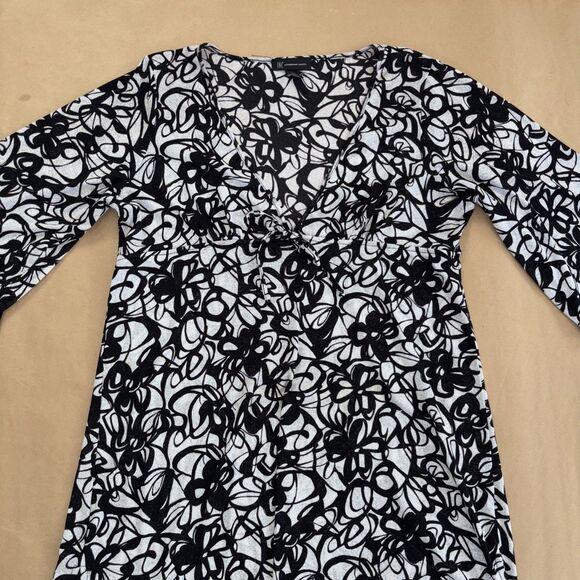 INC International Concepts Black And White Tunic Top Size XL - Picture 3 of 8